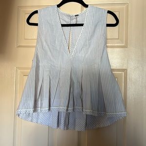 Free people peplum striped top